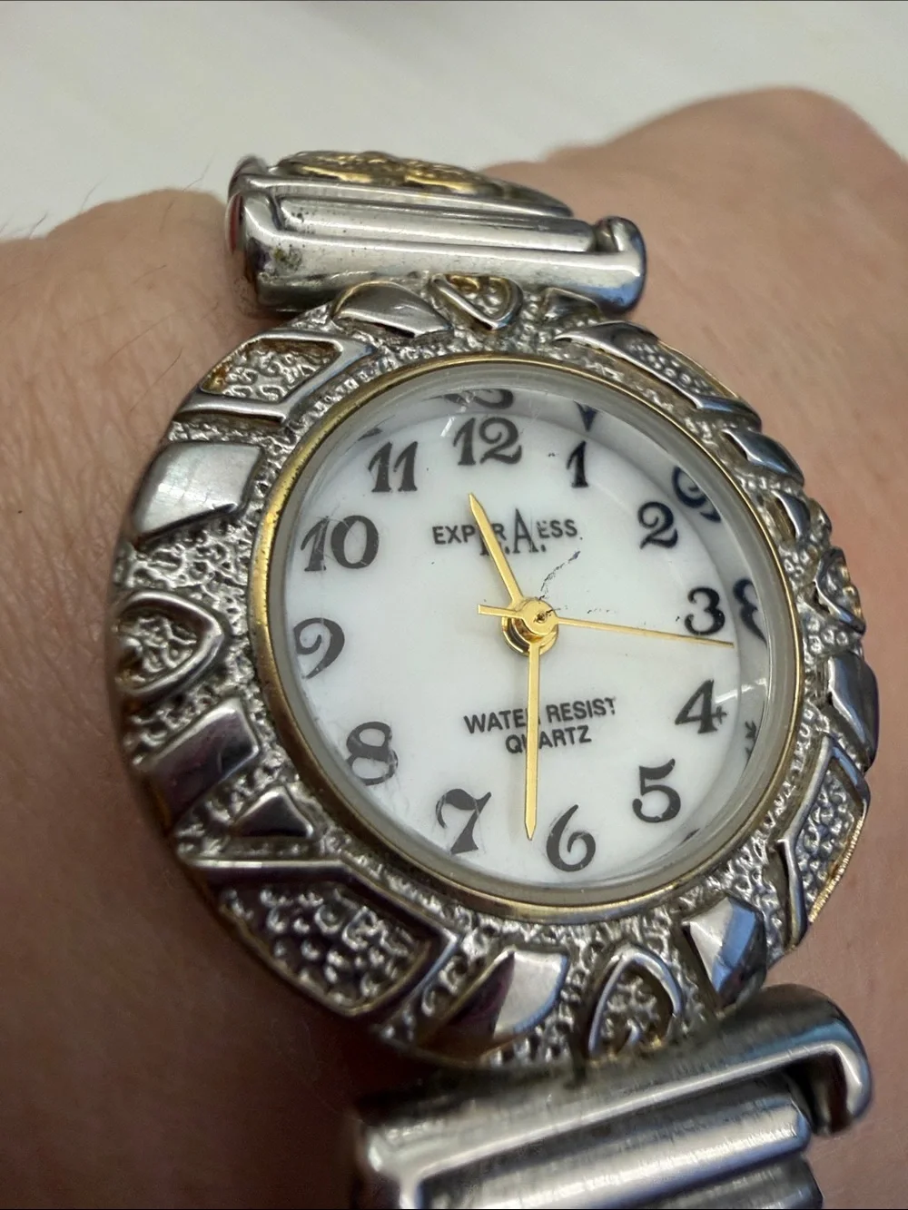 Express Two-Tone Silver and Gold Women's Bracelet Watch